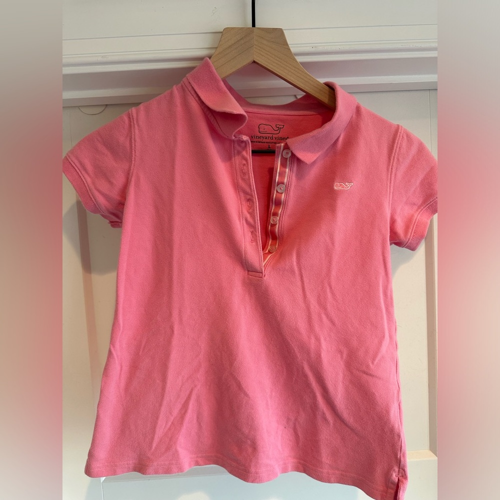 Vineyard Vines Kids Pink Polo Shirt